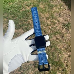 Off-White Mini Industrial Belt Baby Blue Apple Watch Strap/Band Classic Buc…